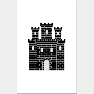 Black heraldic castle Posters and Art